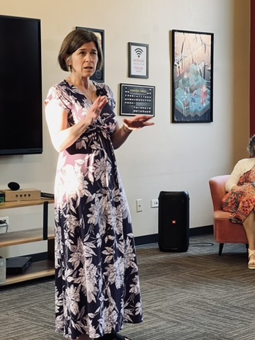 A storyteller sharing a story at an open mic