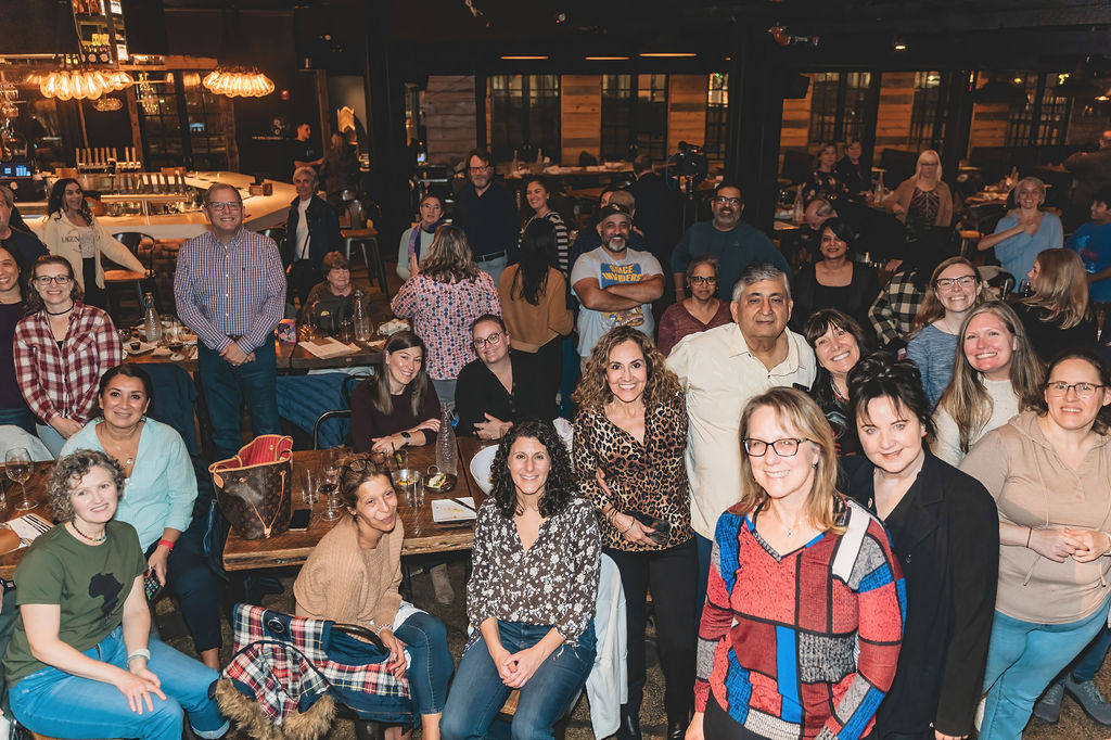 The People Tree community gathered together after a show in Naperville